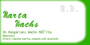 marta wachs business card